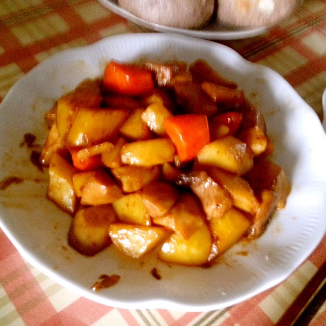 豆芽焖饼的家常做法